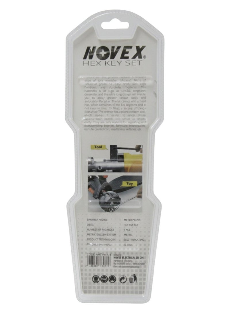 NOVEX NHT-HKS-9 HEX KEY SET (9 PCs) – NOVEX | Precision Screwdriver Set P+S | Micro plated Technology for Durability - Image 5